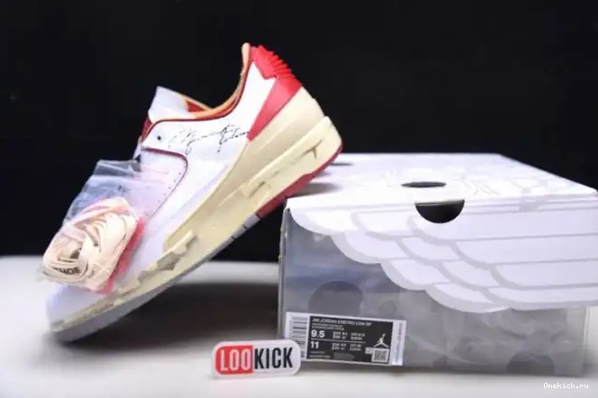 One Kick White 2 Low Retro Red Off-White Jordan SP DJ4375-106 0625